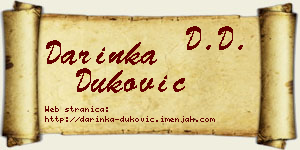 Darinka Duković vizit kartica